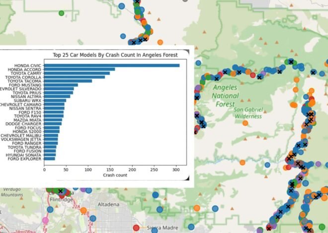 This Map Details Every Crash On Angeles Crest Highway